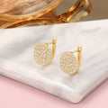 Korean European Round Pave Ear Cuffs For Women, Exaggerated Autumn Winter Fashion Earrings view 3