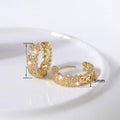 French Vintage Gold Hoop Earrings For Women, Light Luxury European Fashion Ear Jewelry view 5