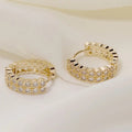 French Vintage Gold Hoop Earrings For Women, Light Luxury European Fashion Ear Jewelry view 4