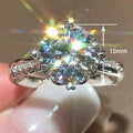 Creative Crown Zircon Ring For Women, Luxury Round Wrap Style Wedding Engagement Jewelry view 5