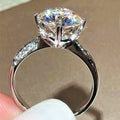Creative Crown Zircon Ring For Women, Luxury Round Wrap Style Wedding Engagement Jewelry view 2