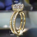 Four Prong Cubic Zirconia Ring, European Style Women's Engagement Dinner Party Jewelry view 2
