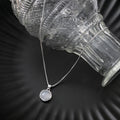 Minimalist Style White Chalcedony Round Pendant Necklace Light Luxury Versatile Collarbone Chain view 1
