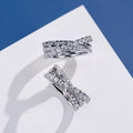 Autumn Winter Triple Band Three Layer Overlap Cross Index Finger Ring, Fashion Delicate Statement Jewelry view 2