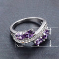 French Romantic Purple Zircon Ring Light Luxury Noble Style Women's Fashion Accessory view 5