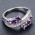 French Romantic Purple Zircon Ring Light Luxury Noble Style Women's Fashion Accessory view 3