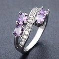 French Romantic Purple Zircon Ring Light Luxury Noble Style Women's Fashion Accessory view 2