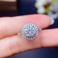 Luxury Sunflower Round Ring For Women, Elegant Statement Rotating Finger Ring Jewelry view 2