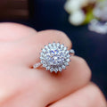 Luxury Sunflower Round Ring For Women, Elegant Statement Rotating Finger Ring Jewelry view 3