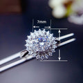 Luxury Sunflower Round Ring For Women, Elegant Statement Rotating Finger Ring Jewelry view 4