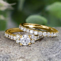 Fashion Minimalist Light Luxury Couple Ring, Elegant Wedding Engagement Proposal Finger Ring view 5