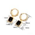 French Palace Vintage Black Zircon Drop Earrings Light Luxury Niche Design Jewelry For Women view 5