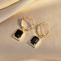 French Palace Vintage Black Zircon Drop Earrings Light Luxury Niche Design Jewelry For Women view 4