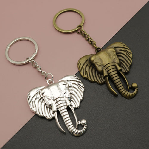 Zinc Alloy Minimalist Elephant Keychain Bag Charm Gift – Antique Copper