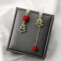 Elegant Christmas Snowman Tree Snowflake Asymmetric Alloy Rhinestone Enamel Pearl Drop Earrings view 4