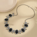Vintage Luxury Rhinestone Crystal Geometric Round Statement Jewelry Set Elegant Banquet Stud Earrings view 3