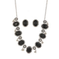 Vintage Luxury Rhinestone Crystal Geometric Round Statement Jewelry Set Elegant Banquet Stud Earrings view 5