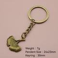 Metal Minimal Leaf Keychain Bag Charm Gift For Women view 2
