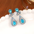 Vintage Ethnic Pipa Lute Shape Black Enamel Rhinestone Crystal Drop Qipao Accessories Elegant Earrings view 4