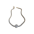 Copper Zircon Flower Snake Chain Necklace Minimalist Luxury Elegant Clavicle Jewelry For Women view 5