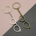 Zinc Alloy Simple Eyeglasses Keychain Bag Charm Gift view 1
