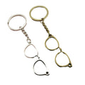 Zinc Alloy Simple Eyeglasses Keychain Bag Charm Gift view 5