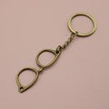 Zinc Alloy Simple Eyeglasses Keychain Bag Charm Gift view 6