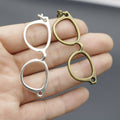 Zinc Alloy Simple Eyeglasses Keychain Bag Charm Gift view 3