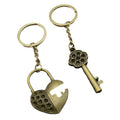Zinc Alloy Lock And Key Keychain Couple Gift Key Ring view 5