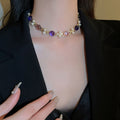 Vintage Court Style Faux Pearl Round Stud Earrings And Necklace Jewelry Set For Women view 4