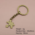 Metal Building Block Puzzle Keychain Bag Charm view 2