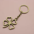 Zinc Alloy Four Leaf Clover Keychain Bag Charm Gift view 6
