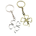 Zinc Alloy Four Leaf Clover Keychain Bag Charm Gift view 5