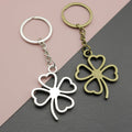 Zinc Alloy Four Leaf Clover Keychain Bag Charm Gift view 1