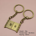 Zinc Alloy Love Couple Scroll Keychain Gift Bag Charm view 2
