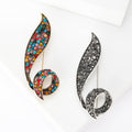 Gunmetal Alloy Rhinestone Brooch For Elegant Women's Clothing Accessories view 1