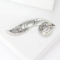 Gunmetal Alloy Rhinestone Brooch For Elegant Women's Clothing Accessories view 3
