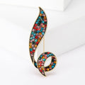 Gunmetal Alloy Rhinestone Brooch For Elegant Women's Clothing Accessories view 4
