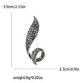 Gunmetal Alloy Rhinestone Brooch For Elegant Women's Clothing Accessories view 5