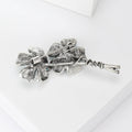 Alloy Enamel Flower Brooch Pin For Elegant Fashion Apparel Accessories view 3