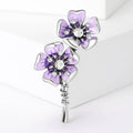 Alloy Enamel Flower Brooch Pin For Elegant Fashion Apparel Accessories view 4