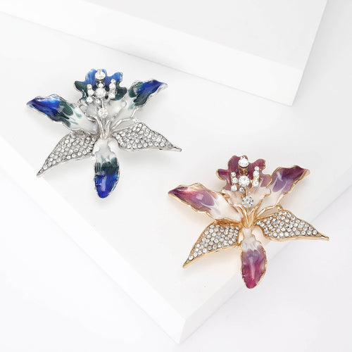 Alloy Rhinestone Pearl Sunflower Brooch For Elegant Apparel