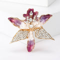 Alloy Rhinestone Pearl Sunflower Brooch For Elegant Apparel view 4