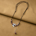 New Chinese Ethnic Butterfly Pendant Necklace, Vintage Beaded Round Collarbone Chain Jewelry view 1