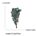 Alloy Rhinestone Feather Brooch Pin For Suit And Coat Accessories view 5