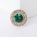 Alloy Emerald Color Crystal Brooch Pin For Sweater And Clothing Accessories view 6