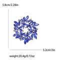 Alloy Rhinestone Plant Wreath Brooch For Elegant Dress Accessories view 5