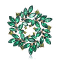 Alloy Rhinestone Plant Wreath Brooch For Elegant Dress Accessories view 2