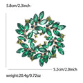 Alloy Rhinestone Plant Wreath Brooch For Elegant Dress Accessories view 6