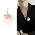 Alloy Rhinestone Peacock Brooch Pin For Coats Suits And Lapels view 2